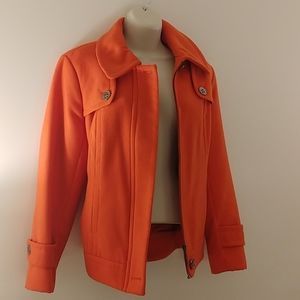 Orange Pea Coat